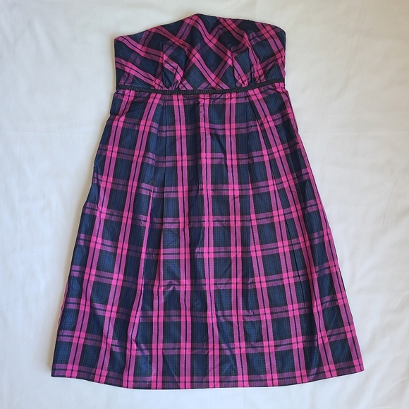 Vineyard Vines Pink Plaid Srrapless Dress - Picture 1 of 4